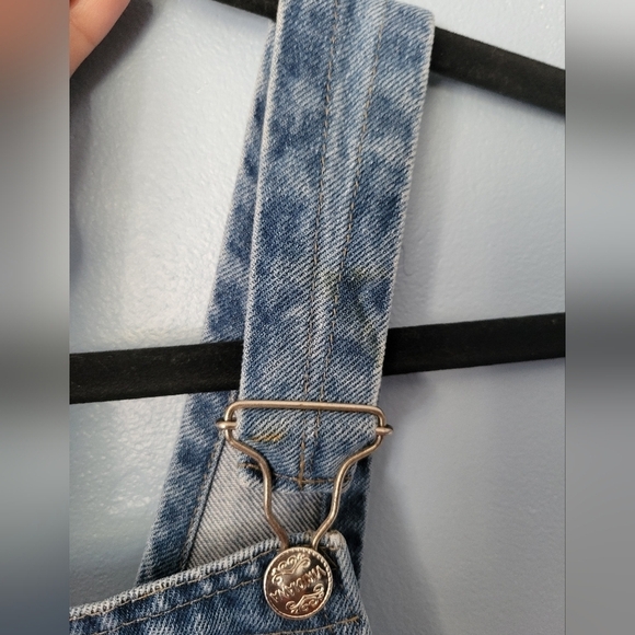 Vntg Viridiana Farm Bib Denim Overall Blue Size YOUTH Size 16 Adult XS-S? - Picture 3 of 13